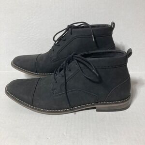 Perry Ellis Portfolio Pacino Chelsea Boots Men's Size‎ 10.5 Black Faux Leather